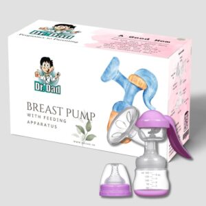 Dr. Dad Manual Breast Pump – Soft Suction, BPA-Free, Comfortable & Travel-Friendly